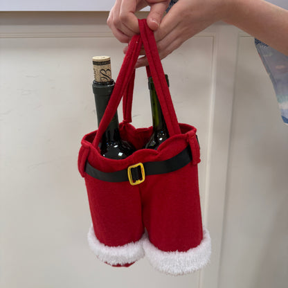 TRS Santa Pants Double Wine Tote