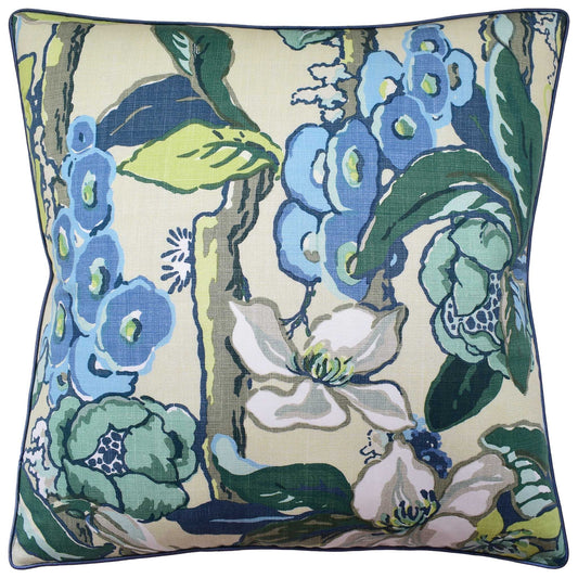 RYS Yuri Print Pillow - Blue Green - 22x22