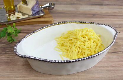 PPB Silver Salerno - Oval Baking Dish (2691W)