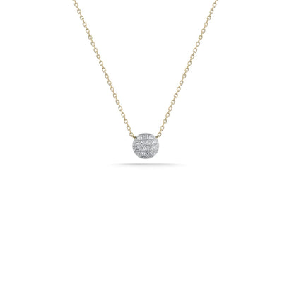 Lauren Joy Mini Disc Necklace, .07tcw, 14KYG, 16"