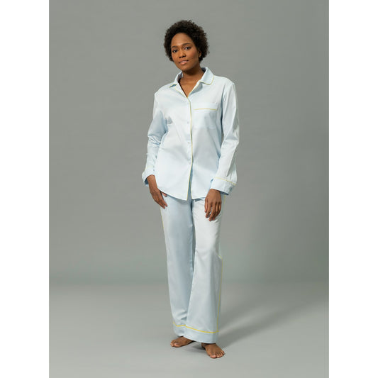 Nocturne Pajama Set - Blue & Lemon