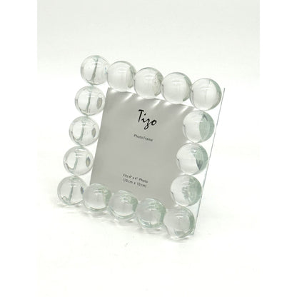 TZD Lucite Frame w/Clear Bubbles 4x4
