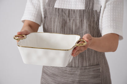 PPB Golden Handles - Square Baking Dish 11" (2807WG)