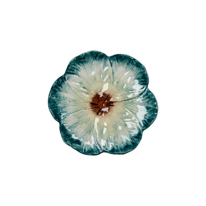 Elisabetta - Dessert Plate - Green Flower 7.75"