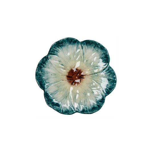 Elisabetta - Dessert Plate - Green Flower 7.75"