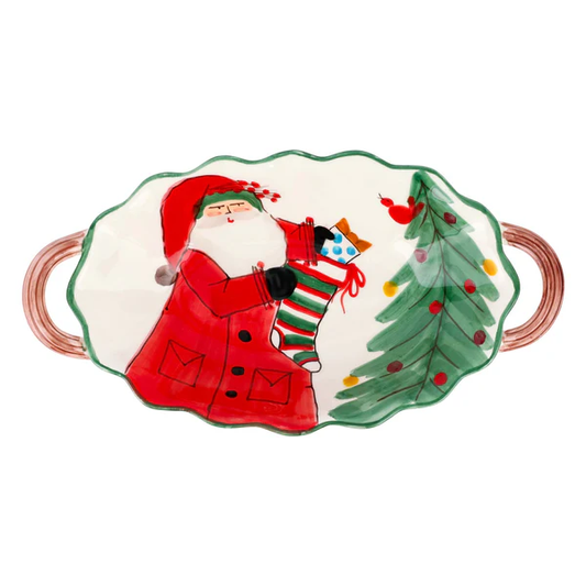 VTR Old St. Nick - Scalloped Oval Bowl