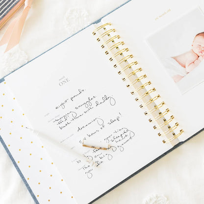 Keepsake Baby Book in Chambray