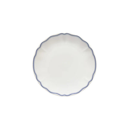 Vila - White & Filet Blue - Salad Plate 8"