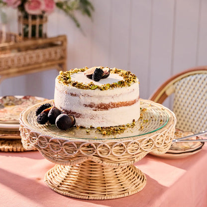 Provence Rattan - Whitewash - Cake Stand 13.75"