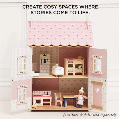 LTV Wooden Doll House - Roseheart Pink 25.8"