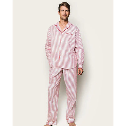 Men's Pima Pajama Set - Antique Red Ticking