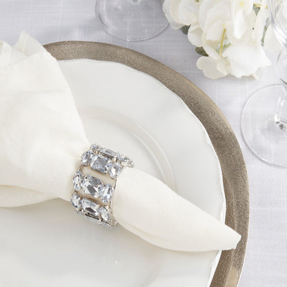 Acrylic Gemstone Napkin Ring - Clear