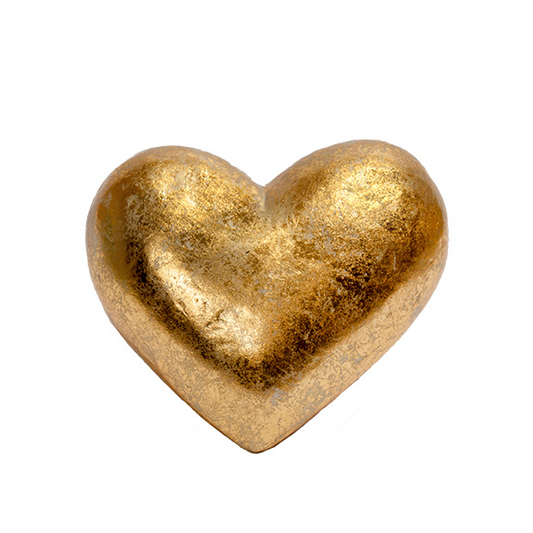 DEK Capiz Shell Heart 4.5" - Gold