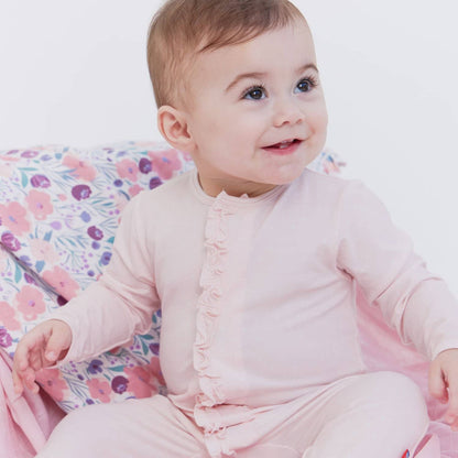 Pin Dot - Pink Ruffle - Magnetic Footie