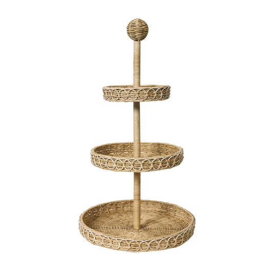 Provence Rattan - Whitewash - 3 Tier Shelving Unit 33.5"