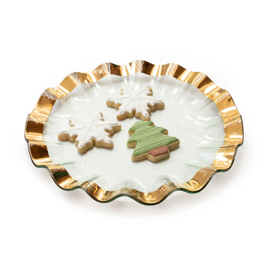 Ruffle - Gold - Platter 15"