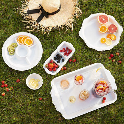 Berry & Thread - Melamine - Whitewash - Handled Tray 24"