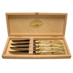 Laguiole - Steak Knives Set of 4 - Bee Natural Handle