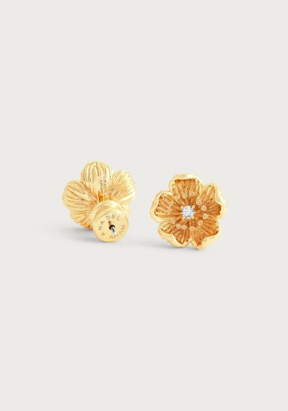 Wildflowers - Gold Stud Earrings
