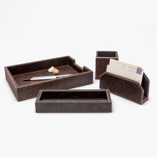 Hyde Brown Desk Accessory Set