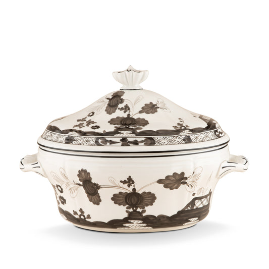 Oriente Italiano - Albus - Oval Tureen with Lid 10.83"