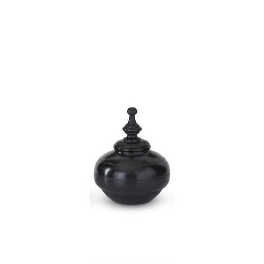 KKI Black Wood Saucer Container - MD 8.25"
