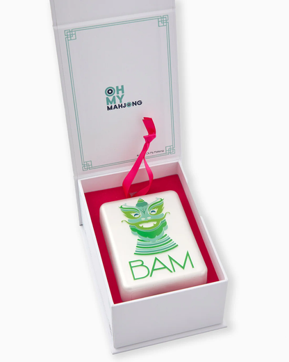 OMM Mint Dragon Mahjong Ornament