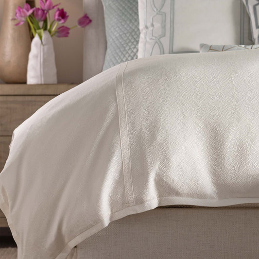 Gia Cotton & Silk Duvet with Filler - Ivory - King - 112" X 98"