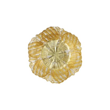 Rufolo Glass - Gold Flower Small Bowl 5.75"