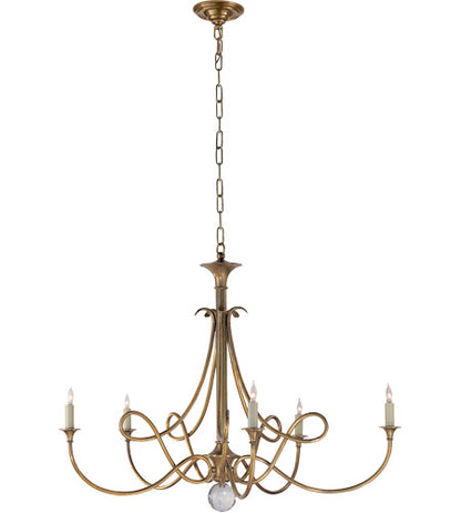 VCF Double Twist Large Chandelier in Hand-Rubbed Antique Brass