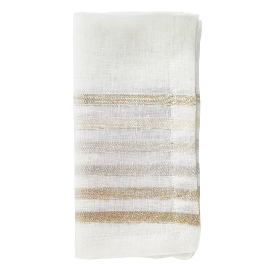 Logan Stripe Napkin 21" - Beige