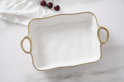 PPB Golden Handles - Rectangle Baking Dish 14" (2808WG)