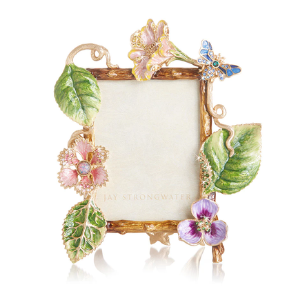 Enameled Dutch Floral Frame 3x4