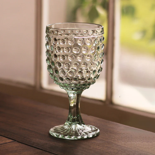 Hobnail - Moss Green - All Purpose Goblet