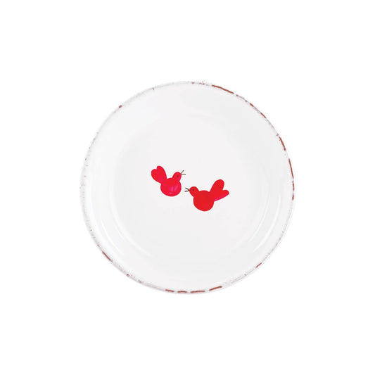VTR Old St. Nick - Ti Penso Red Bird Plate 6.25"