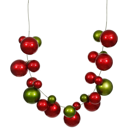 WWF Candy Apple Ball Garland 67" (67x6.7x6.7)
