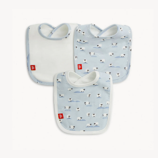 MAG Baa Baa Baby - Bib - Blue - 3-Pack