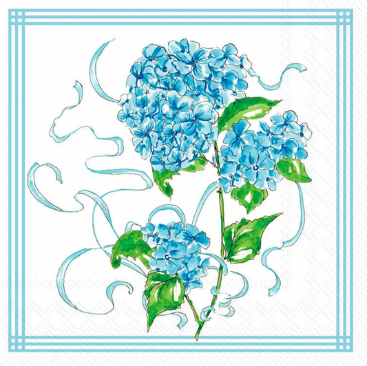 BOI Cocktail Napkins - Hydrangea Allover - 20Ct