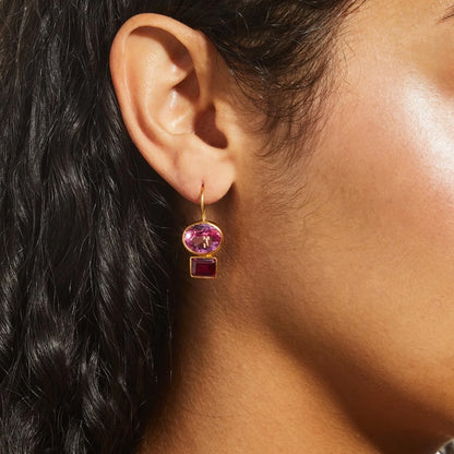 DMD E Middie Earring - Pink Sapphires
