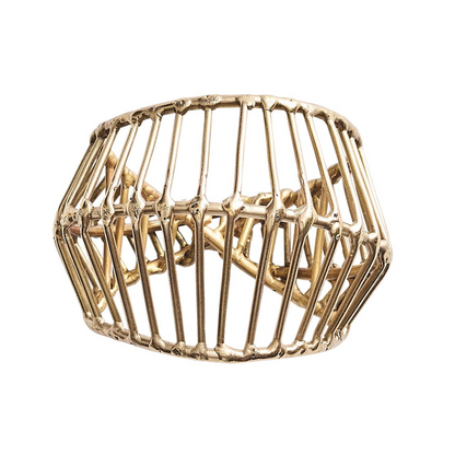 KSB Brass Cage Napkin Ring in Gold