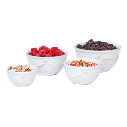 JLK Berry and Thread - Whitewash - Nesting Prep Bowls Set/4