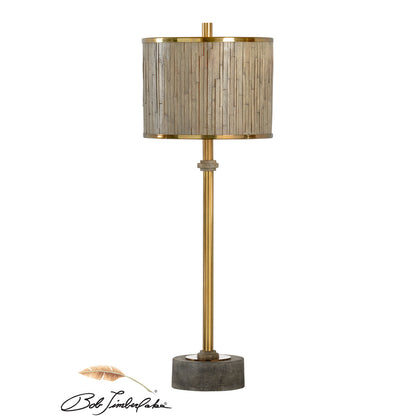 WWH Currituck Brass & Driftwood Lamp