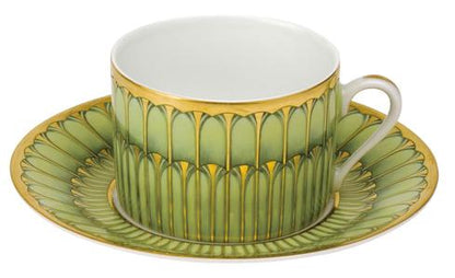 Arcades - Green & Gold - Tea Saucer