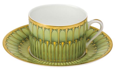 Arcades - Green & Gold - Tea Saucer