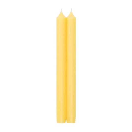 Straight Crown Candles - Set/2 - Yellow 10"