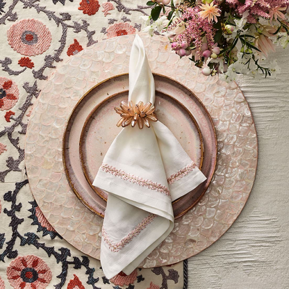 KSB Camellia Beaded Blush Napkin Ring (Retired)