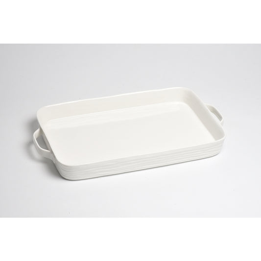 Le Blanc - Rectangular Tray with Handles