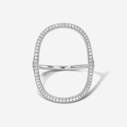 WSJ R - Pave Continuity Ring, .32ct Dia, 14KWG, SZ7