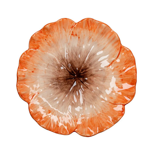 Elisabetta - Dinner Plate - Orange Flower 10.5"