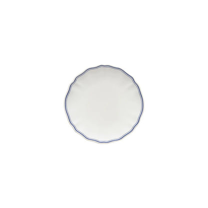 Vila - White & Filet Blue - Appetizer Plate 7"